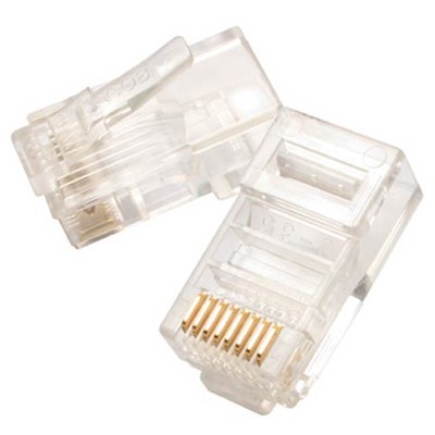 Eclipse 702-021 - 8P8C Flat Cable Modular Plug - Solid Wire - 50 uin Gold - 50/Pack