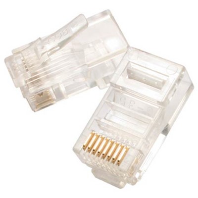 Eclipse 702-080 - 8P8C Round Cable Modular Plug - Solid Wire - 15 uin Gold - 50/Pack