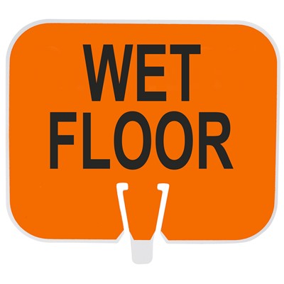Brady 80118 - Wet Floor Snap-On Sign - 10.5" x 12.75" - Black/Orange