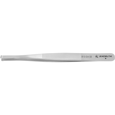 Excelta 815-SA-SE - 1-Star Round Tip Tweezers - Anti-Magnetic Stainless Steel - 4.5"