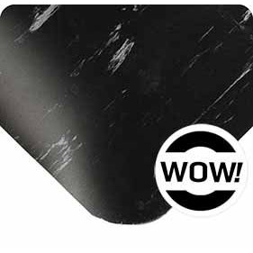 Wearwell 819.78x2x5AMBK - 819 UltraSoft Tile-Top AM w/ WOW! - 2' x 5' - Black