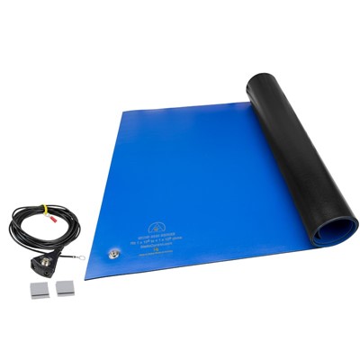 SCS 8215 8200 Series 3-Layer Vinyl Mat Kit - Dark Blue - 0.140" x 24" x 48"