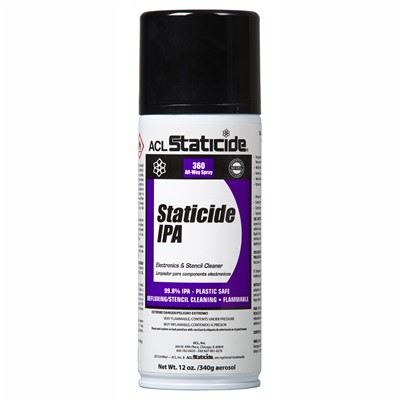 ACL Staticide 8625 - Staticide IPA Electronics & Stencil Cleaner - 12 oz. - 12/Case