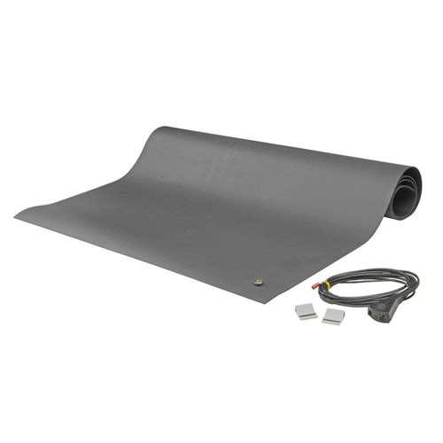 SCS 8901 - 8900 Series Dissipative Rubber Mat Kit - 2-Layer - 24" x 48" x 0.065" - Gray
