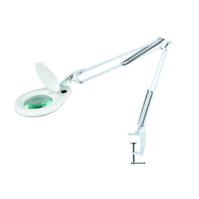 Eclipse 902-109 - Workbench Magnifier Lamp w/Bench Clamp - 5-Diopter - White