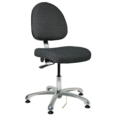 Bevco 9050M-E-F-GY - Integra-E 9000 Series ESD Chair - Static Control Fabric - 15.5"-21" - ESD Mushroom Glides - Gray