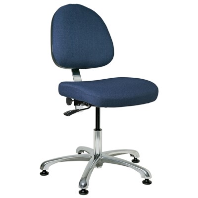 Bevco 9050M-S-F-NY - Integra 9000 Series Upholstered Office Chair - Fabric - 15.5"-21" - Mushroom Glides - Navy Blue