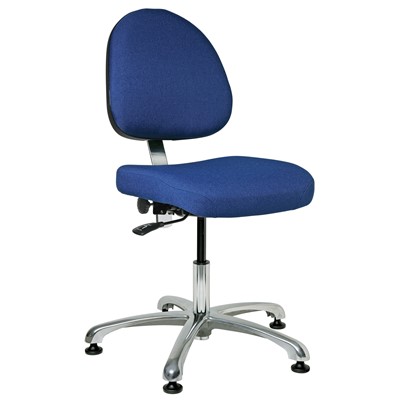Bevco 9050M-S-F-RB - Integra 9000 Series Upholstered Office Chair - Fabric - 15.5"-21" - Mushroom Glides - Royal Blue