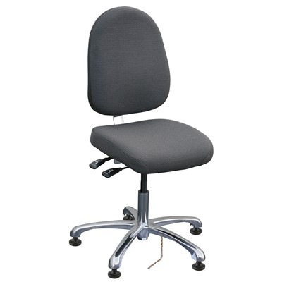 Bevco 9051L-E-F-GY - Integra-E 9000 Series ESD Chair - Static Control Fabric - 15.5"-21" - ESD Mushroom Glides - Gray