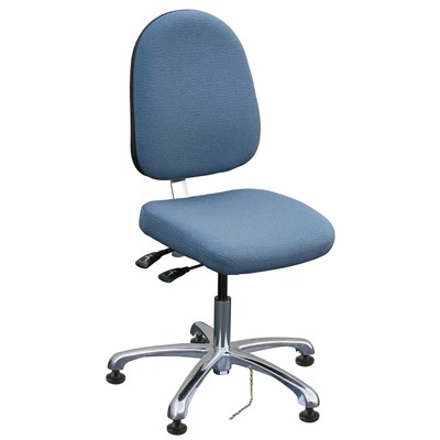 Bevco 9051L-E-F-SB - Integra-E 9000 Series ESD Chair - Static Control Fabric - 15.5"-21" - ESD Mushroom Glides - Slate Blue