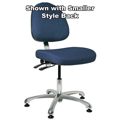 Bevco 9051L-S-F-NY - Integra 9000 Series Upholstered Office Chair - Fabric - 15.5"-21" - Mushroom Glides - Navy Blue