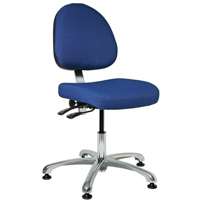 Bevco 9051M-S-F-RB - Integra 9000 Series Upholstered Office Chair - Fabric - 15.5"-21" - Mushroom Glides - Royal Blue