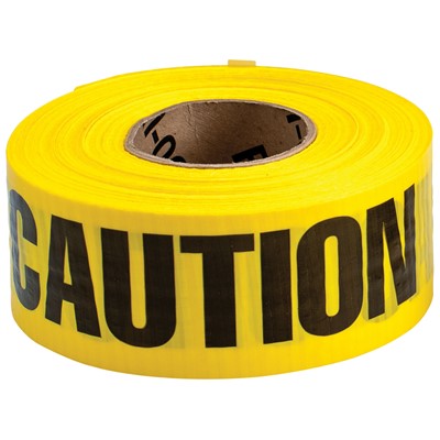 Brady 91100 - Reinforced Barricade Tape - "Caution" - 3" x 500