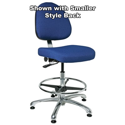 Bevco 9350L-S-F-RB - Integra 9000 Series Upholstered Office Chair - Fabric - 19"-26.5" - Mushroom Glides - Royal Blue