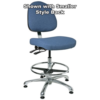 Bevco 9351L-S-F-MB - Integra 9000 Series Upholstered Office Chair - Fabric - 19"-26.5" - Mushroom Glides - Medium Blue