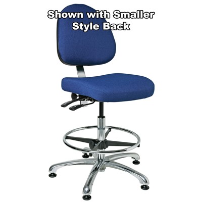 Bevco 9351L-S-F-RB - Integra 9000 Series Upholstered Office Chair - Fabric - 19"-26.5" - Mushroom Glides - Royal Blue