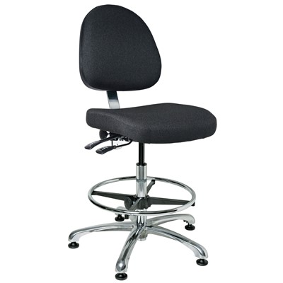 Bevco 9351M-S - Integra 9000 Series Upholstered Office Chair - 19"-26.5" - Mushroom Glides