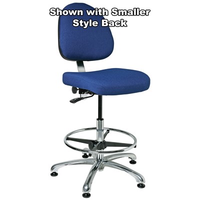Bevco 9550L-S-F-RB - Integra 9000 Series Upholstered Office Chair - Fabric - 21.5"-31.5" - Mushroom Glides - Royal Blue