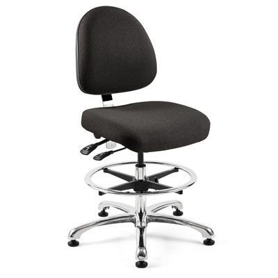 Bevco 9551M-S - Integra 9000 Series Upholstered Office Chair - 21.5"-31.5" - Mushroom Glides