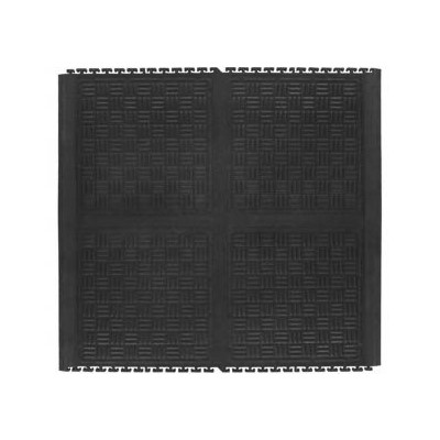 Andersen Co. 3370000001000 - No. 3370 Cushion Station Linkable Anti-Fatigue Mat - Middle - 36' x 36' - Black