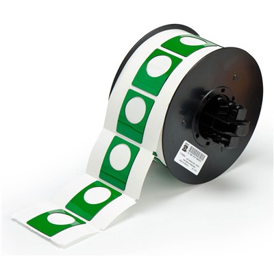 Brady B30EP-167U-593-GN - B-593 Raised Profile Labels (Engraved Plate Substitutes) - Push Button - 0.885" - Green