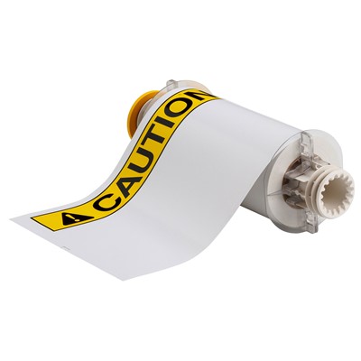 Brady 130750 - B-595 Pre-Printed ANSICA Labels - for BBP85 Only - 7" x 10" - Yellow/Black on White - 60/Roll