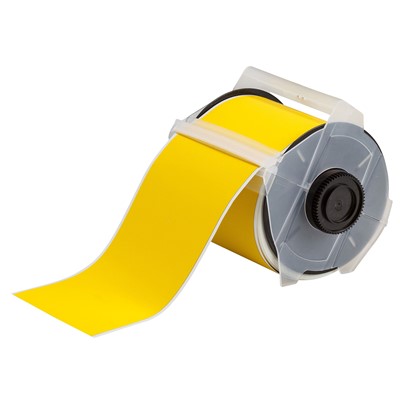 Brady 133133 - B-854 ToughWash Metal Detectable Label - 4" x 50' - Yellow - 1/Roll
