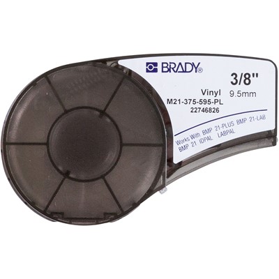 Brady M21-375-595-PL - B-595 M21 Series Label Cartridge - 21' x 0.375" - White/Purple