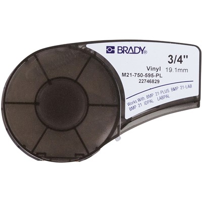 Brady M21-750-595-PL - B-595 M21 Series Label Cartridge - 21' x 0.75" - White/Purple
