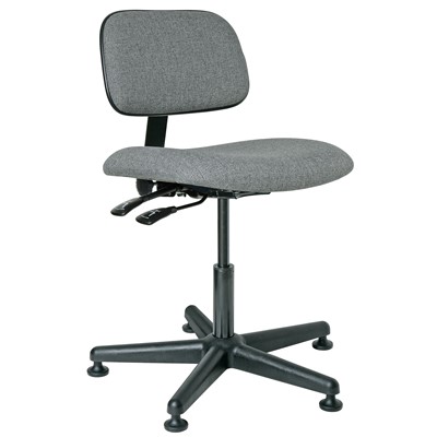 Bevco 4001-GY - Westmound 4000 Series Ergonomic Pneumatic Chair w/Articulating Tilt Seat & Back - Fabric - 16.5"-21.5" - Mushroom Glides - Gray
