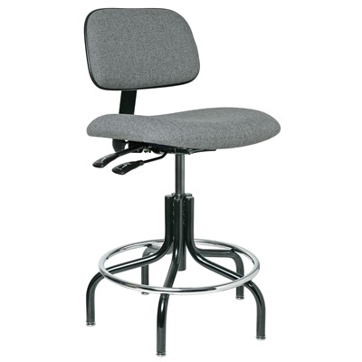 Bevco 4201-GY - Westmound 4000 Series Ergonomic Pneumatic Chair w/Articulating Tilt Seat & Back - Fabric - 19"-24" - Gray