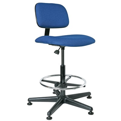Bevco 4500-RB - Westmound 4000 Series Ergonomic Pneumatic Chair - Fabric - 22.5"-32.5" - Mushroom Glides - Royal Blue