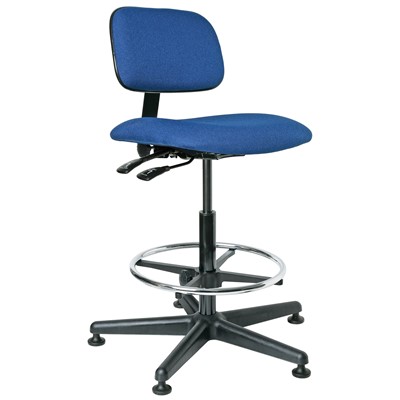Bevco 4501-RB - Westmound 4000 Series Ergonomic Pneumatic Chair w/Articulating Tilt Seat & Back - Fabric - 22.5"-32.5" - Mushroom Glides - Royal Blue