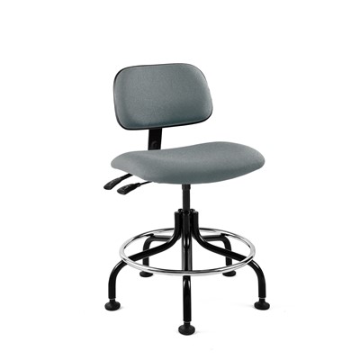 Bevco 4601-GY - Westmound 4000 Series Ergonomic Pneumatic Chair w/Articulating Tilt Seat & Back - Fabric - 25"-30" - Gray