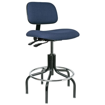 Bevco 4601-NY - Westmound 4000 Series Ergonomic Pneumatic Chair w/Articulating Tilt Seat & Back - Fabric - 25"-30" - Navy