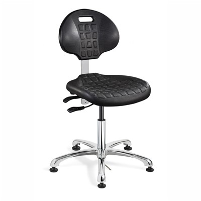 Bevco 7051E-BK - Everlast-E 7000 Silver Series Ergonomic ESD-Safe Chair w/Tilt Seat & Back - Polyurethane - 14.5"-19.5" - ESD Glides - Black