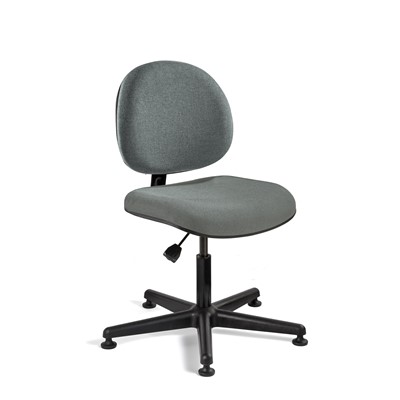 Bevco V4007MG-GY - LEXINGTON Value-Line V4 Series Ergonomic Pneumatic Chair - Upholstered - 16"-21" - Mushroom Glides - Gray