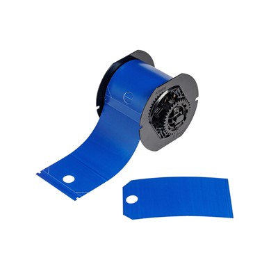 Brady B30-255-851-BLUE - Printable Polyester Safety Tags - 5.75" x 3.25" - Blue - 100 Tags