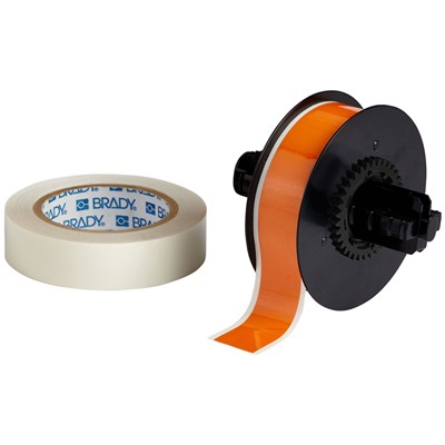 Brady B30C-1125-483OR-KT - B-483 B30 Series ToughStripe Printable Floor Marking Tape Labels - Polyester w/Overlaminate - Orange - 1.125" x 100
