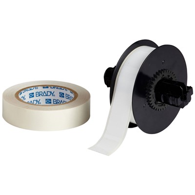 Brady B30C-1125-483WT-KT - B-483 B30 Series ToughStripe Printable Floor Marking Tape Labels - Polyester w/Overlaminate - White - 1.125" x 100'