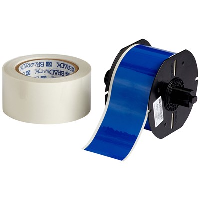 Brady B30C-2250-483BL-KT - B-483 B30 Series ToughStripe Printable Floor Marking Tape Labels - Polyester w/Overlaminate - Blue - 2.25" x 100'