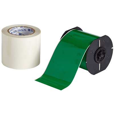 Brady B30C-4000-483GN-KT - B-483 B30 Series ToughStripe Printable Floor Marking Tape Labels - Polyester w/Overlaminate - Green - 3.25" x 100'
