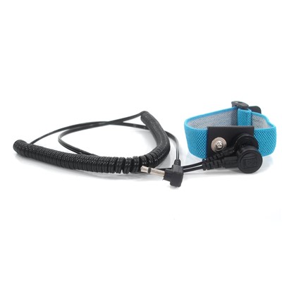 Botron B9358 - Dual Wire Wrist Strap Set - 12' - Blue