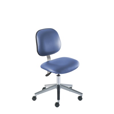 Biofit BEW-L-RC-T-XF-XA-C-P28542 - Belize Series Chair - 17" - 22" - Chrome Plated - Blue Vinyl