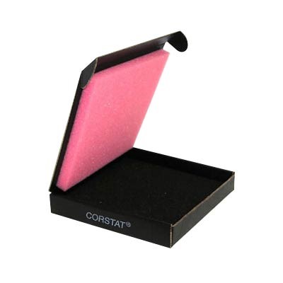 Conductive Containers (CCI) IC5055 - Corstat™ Compak® Shipping Box w/Foam - ESD-Safe - 5.75" x 5.75" x 0.9375" - 50/Set