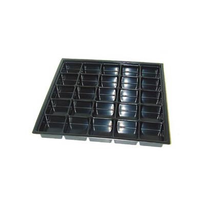 Conductive Containers (CCI) 13035 - CP Conductive Kitting Tray - 13.25" x 13.25" x 1.1875" - 10/Set