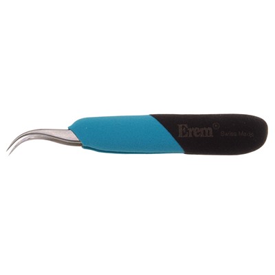Erem E7SA - Ergonimic Curved Micro-Point Tweezers - Anti-Magnetic - ESD-Safe - 5"