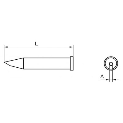 Weller T0054470899 - XTAA Soldering Tip - Angled Chisel - 1.6 mm