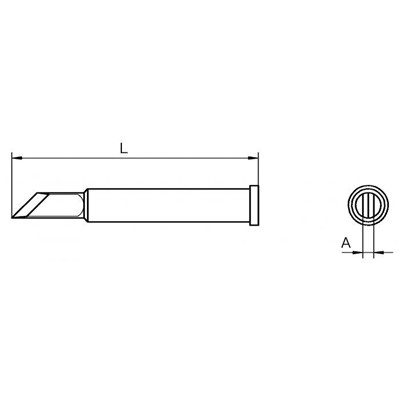 Weller T0054471199 - XTKN Soldering Tip - Knife - 2 mm