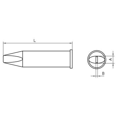 Weller T0054480199 - XHTD Soldering Tip - Chisel - 5 x 1.2 mm